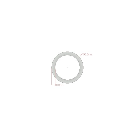 Tube rond alu diamètre 90x10 mm