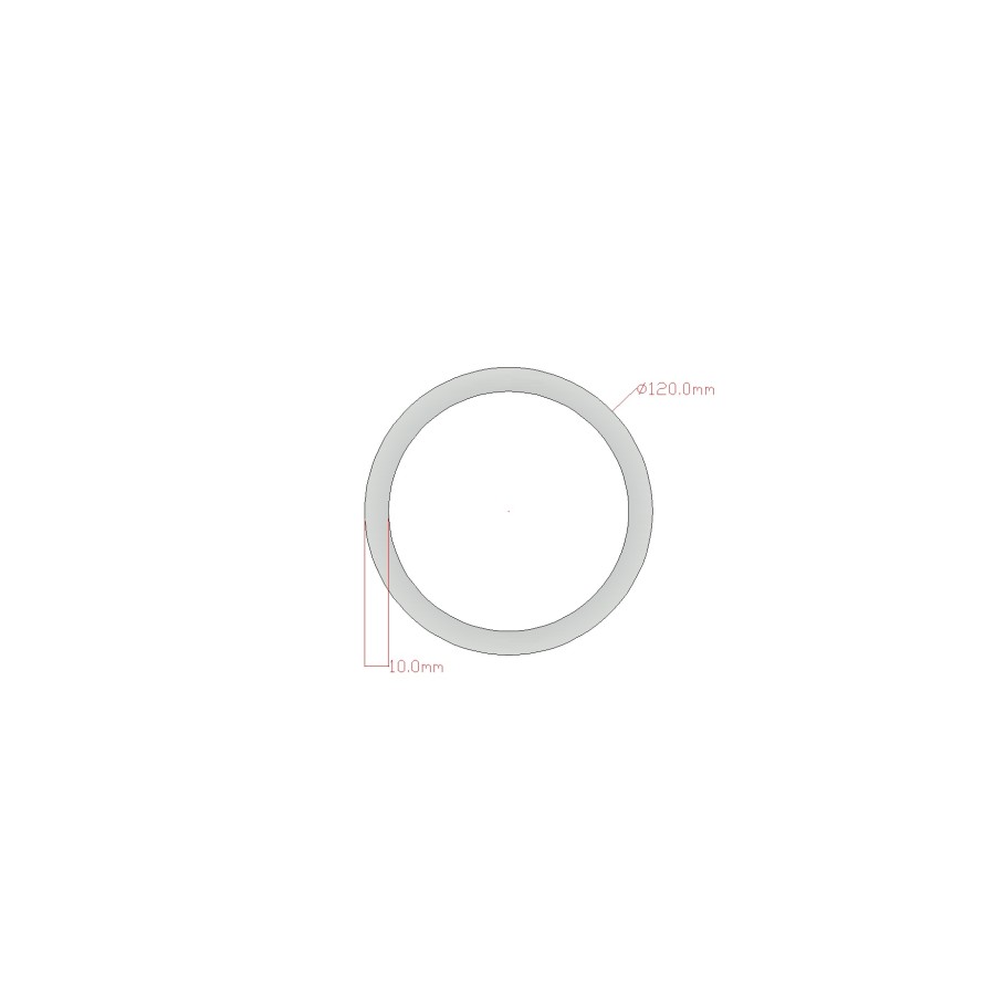Tube rond alu diamètre 120x10 mm Tube rond alu diamètre 120x10 mm