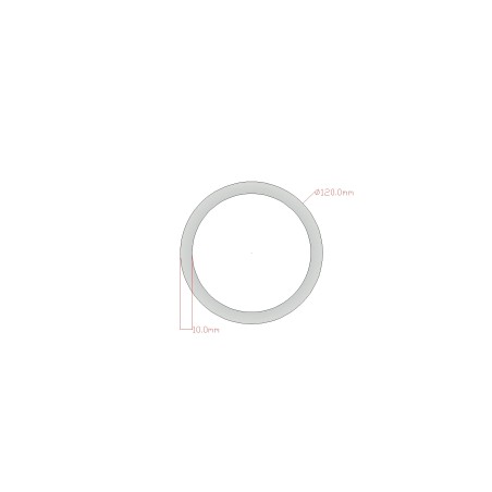 Tube rond alu diamètre 120x10 mm