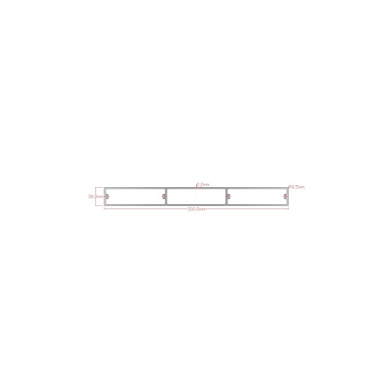 lame de remplissage alu 300x30x2.2 mm