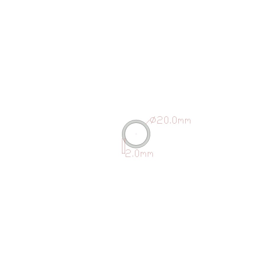 Lot de 20 Tubes rond alu diam 20x2 lg 628 mm bruts Lot de 20 Tubes rond alu diam 20x2 lg 628 mm bruts