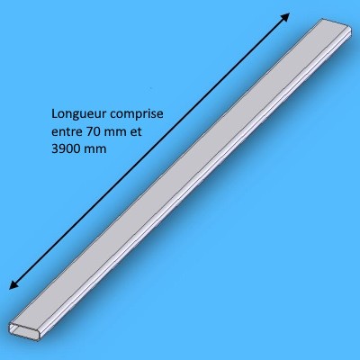 Plat aluminium brut - 40 x 2 mm 1 m Argent - Brico Dépôt