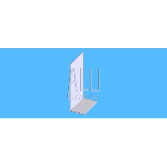 Cornière alu 100x30x2 mm inégale