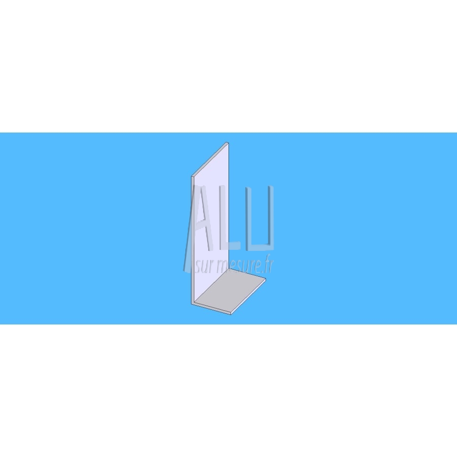Cornière alu 100x30x2 mm inégale