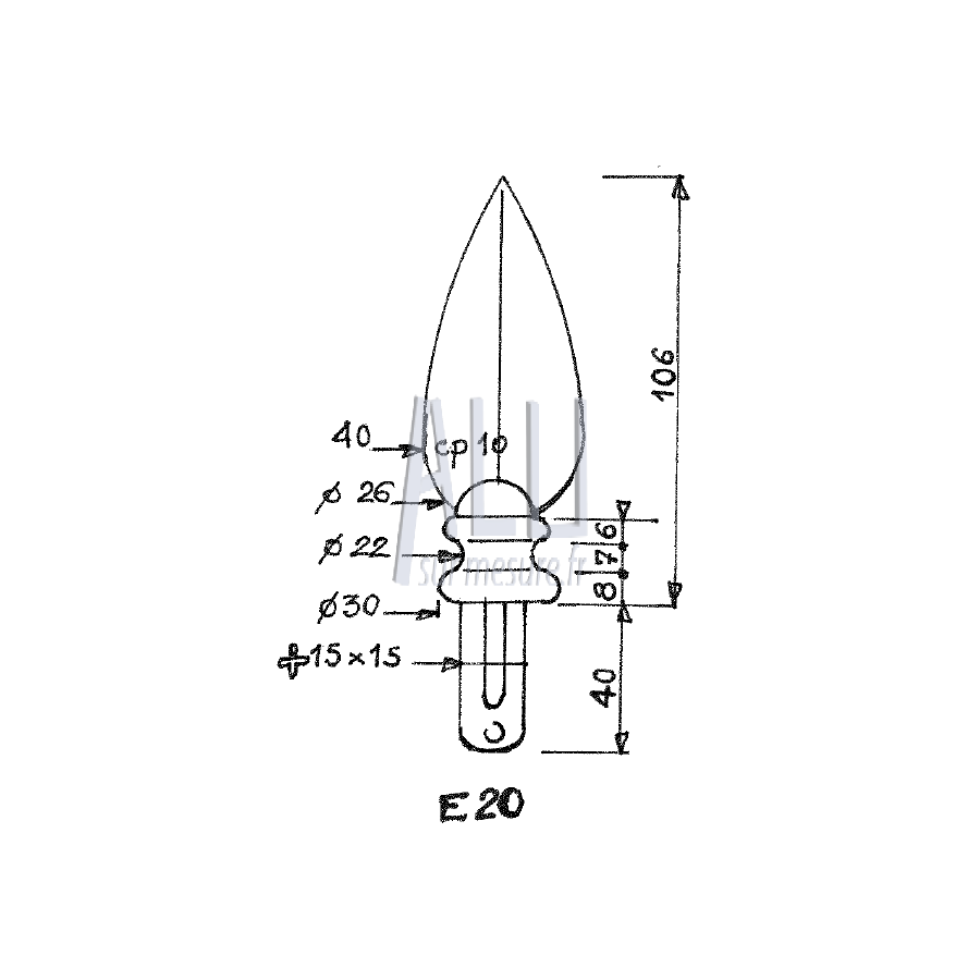 fer de lance ref E 20 en aluminium pour portails et grilles