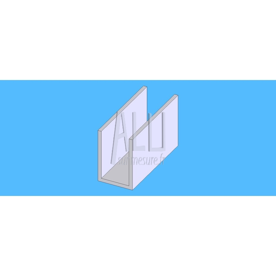 U alu 30x20x2 mm angles vifs