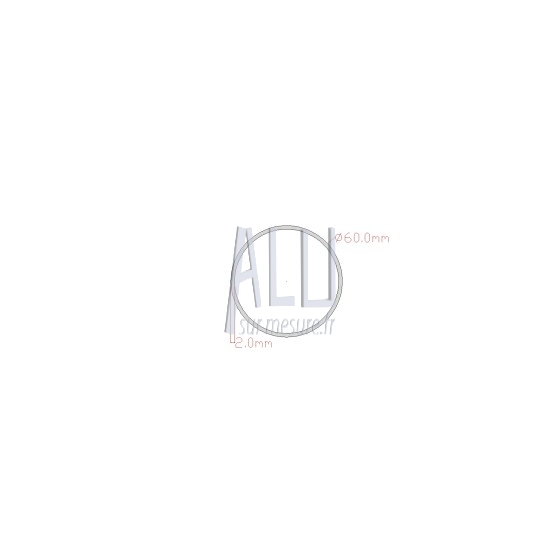 Tube rond alu diamètre 60x2 mm