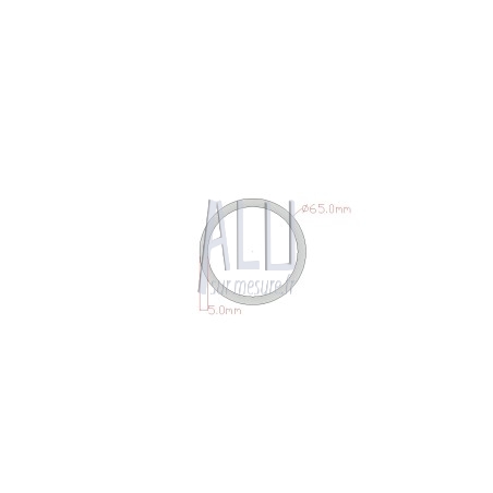 Tube rond alu diamètre 65x5 mm