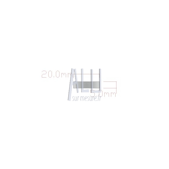 Plat alu 20x5 mm