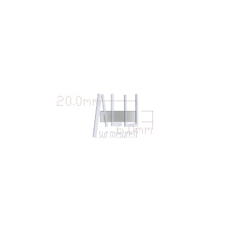 Plat alu 20x6 mm