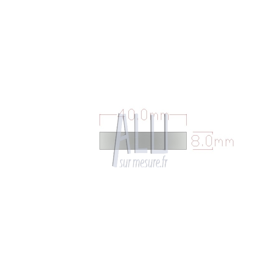 Plat alu 40x8 mm