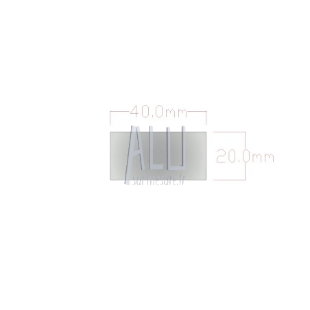 Plat alu 40x20 mm