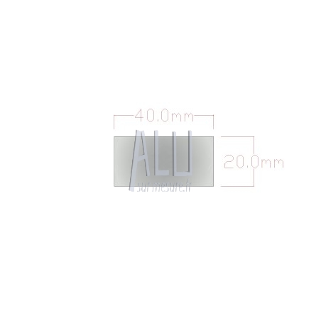 Plat alu 40x20 mm