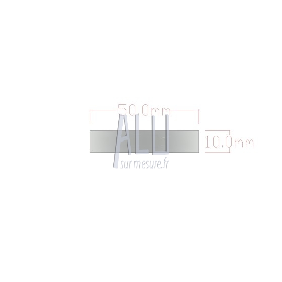 Plat alu 50x10 mm