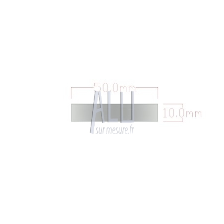 Plat alu 50x10 mm