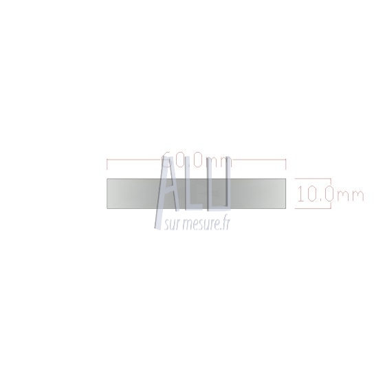 Plat alu 60x10 mm