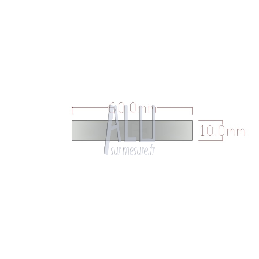 Plat alu 60x10 mm