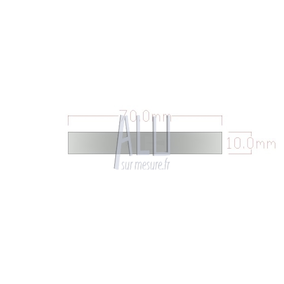 Plat alu 70x10 mm