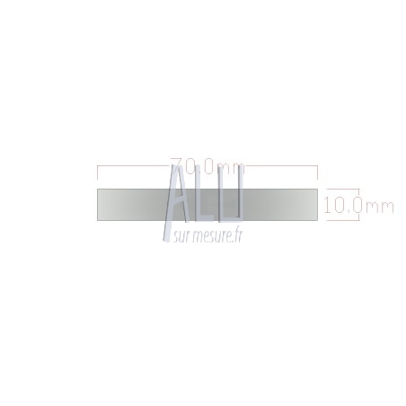 Plat alu 70x10 mm