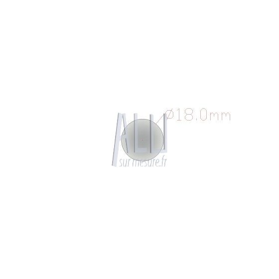 Rond plein alu 18 mm