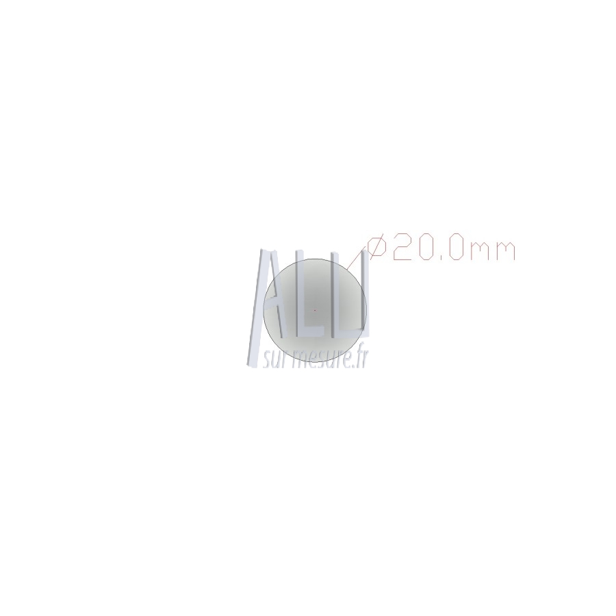 Rond plein alu 20 mm