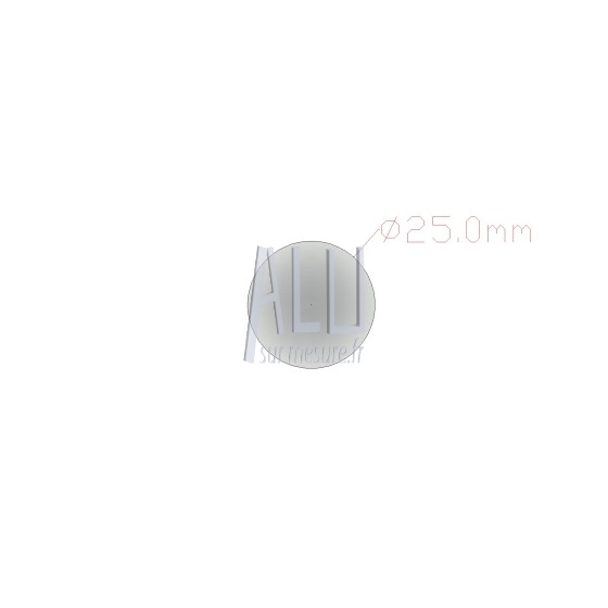 Rond plein alu 25 mm