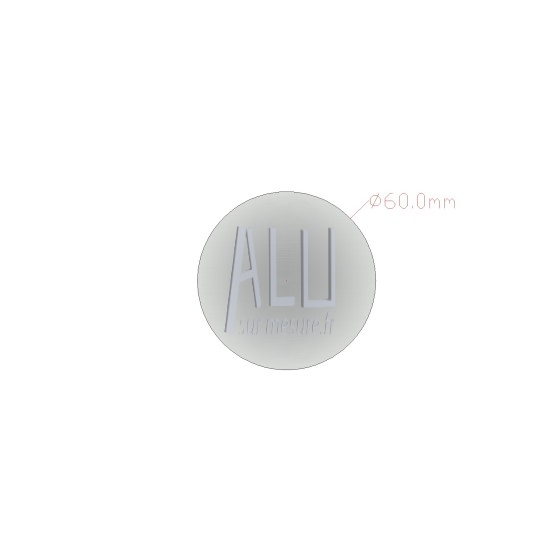 Rond plein alu 60 mm