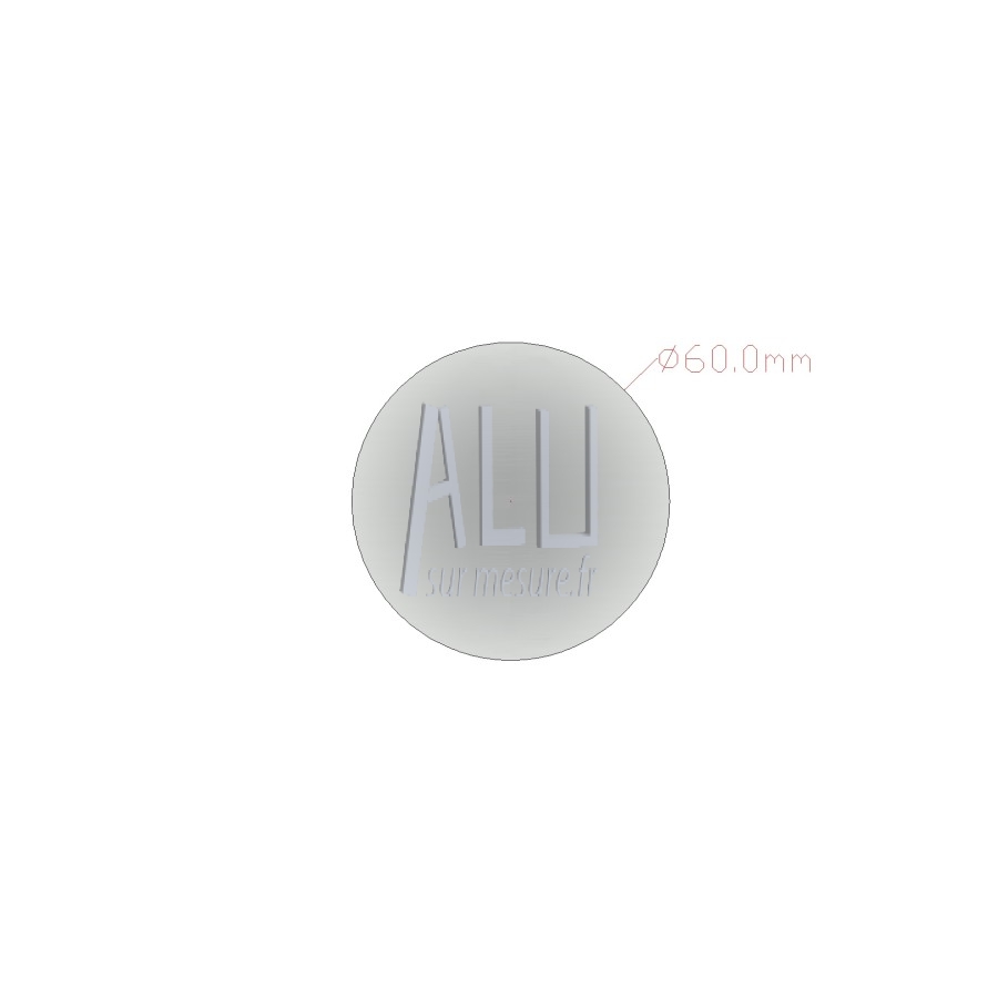 Rond plein alu 60 mm