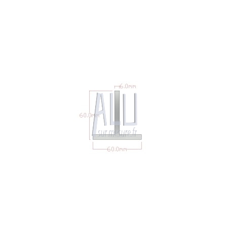 T alu 60x60x6 mm