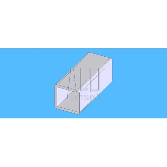 Tube carré angles arrondis 20x2 mm