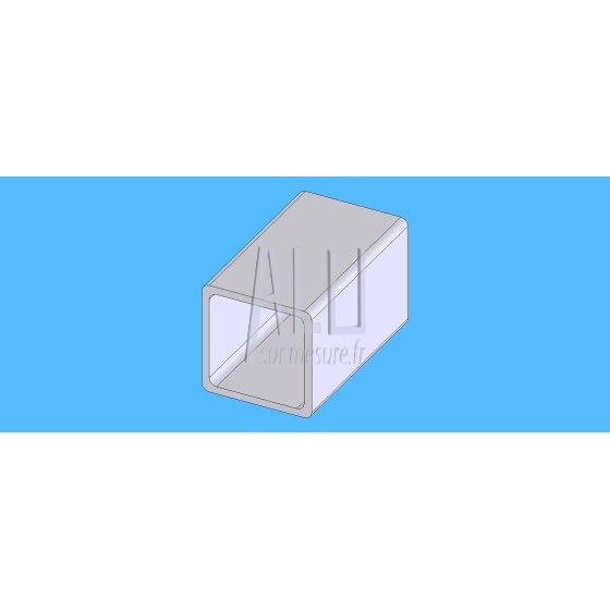 Tube carré alu 30x2 mm angles arrondis