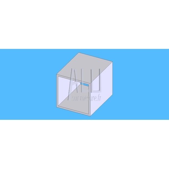 Tube carré angles vifs 40x2 mm