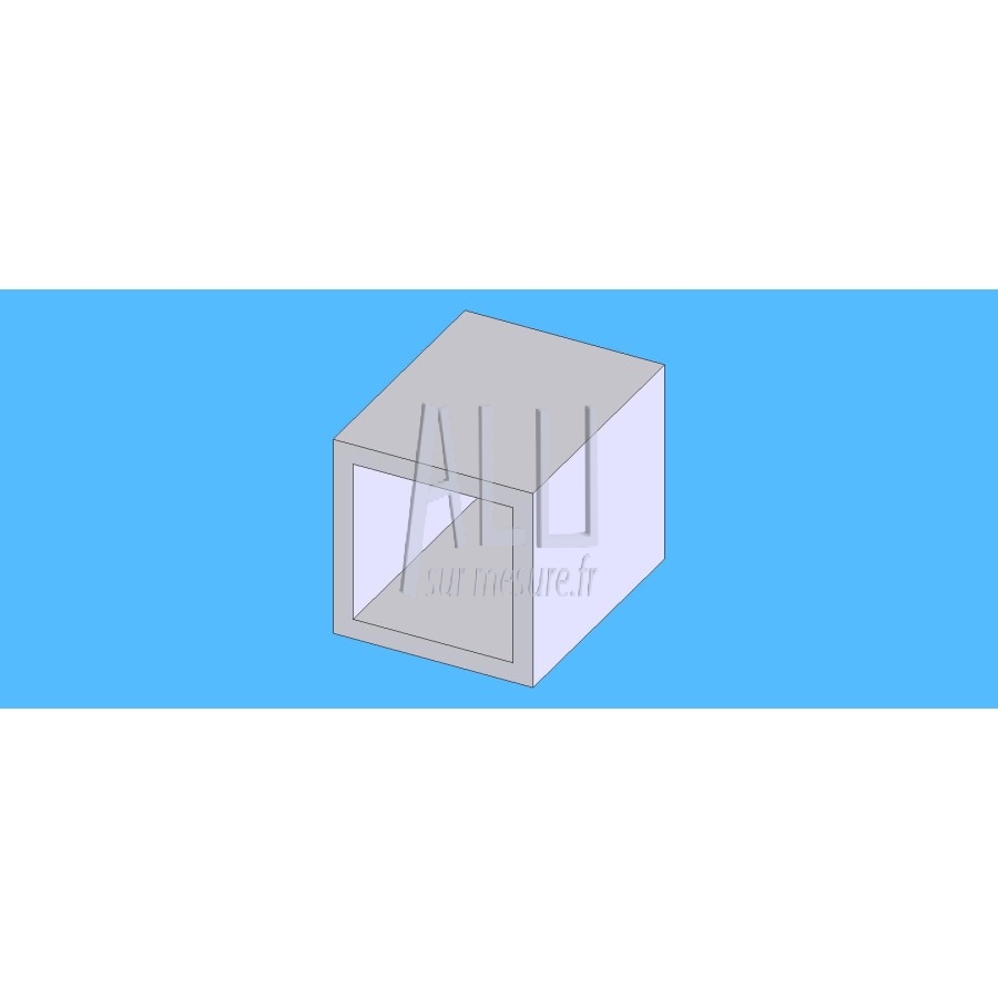 Tube carré angles vifs 40x4 mm