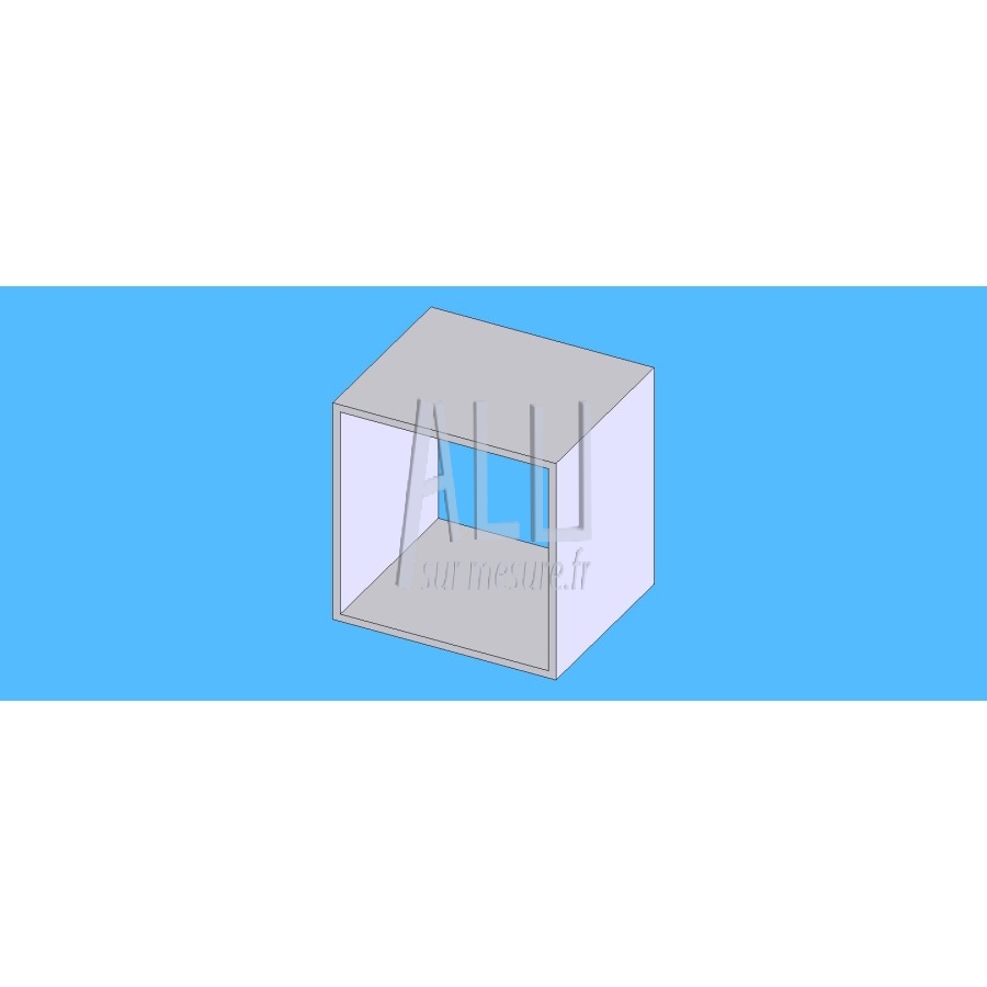Tube carré angles vifs 60x2 mm