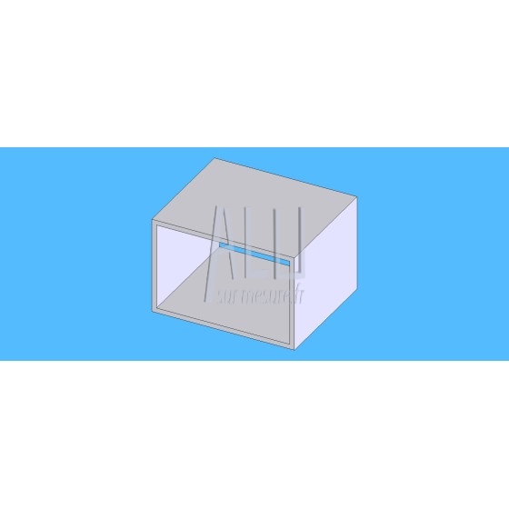 Tube rectangulaire angles vifs 60x40x2 mm
