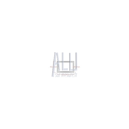 Tube rectangulaire alu 60x40x4 mm  angles vifs