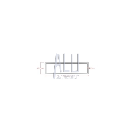 Tube rectangulaire alu 150x40x4 mm angles vifs