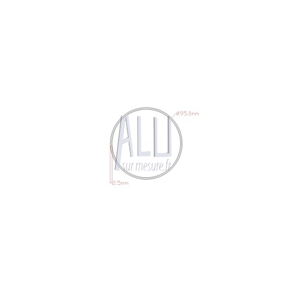 Tube rond diamètre 95x2.5 mm