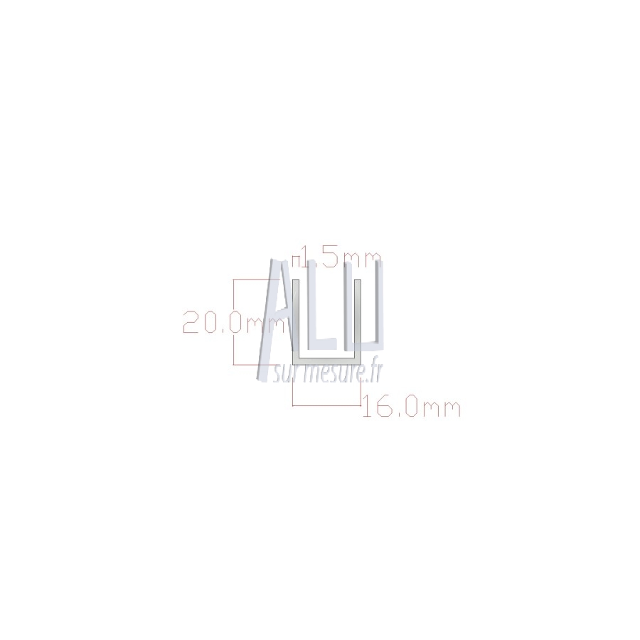 U angles vifs 20x16x1.5 mm U angles vifs 20x16x1.5 mm