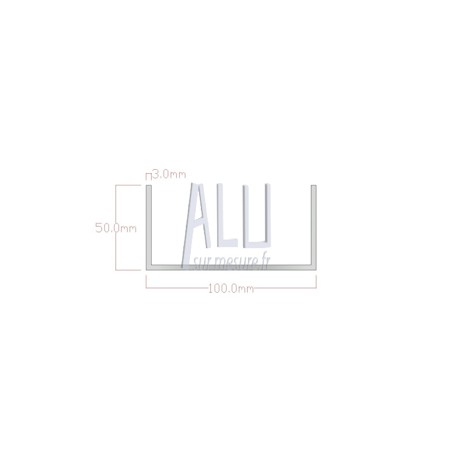 U angles vifs 100x50x3 mm U angles vifs 100x50x3 mm