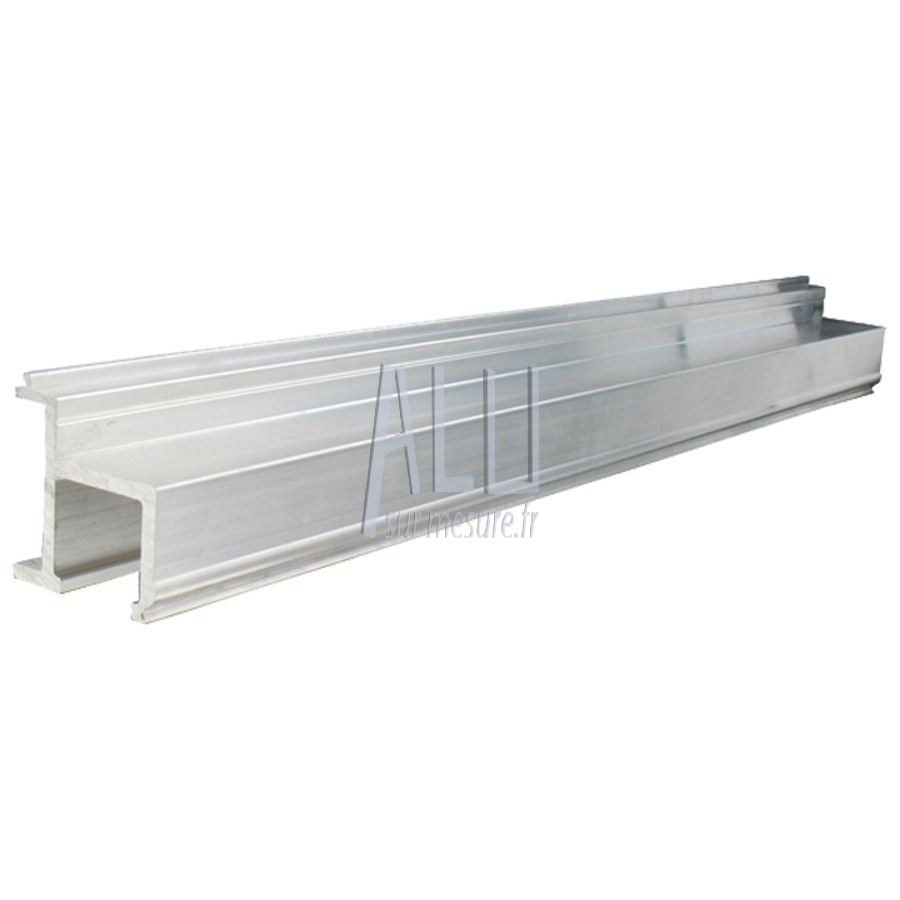 Rail alu de guidage haut portail alu 36x36x3 mm